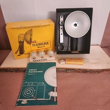 Vintage Kodak Camera Flasholder Model B WITH 2 FLASHGUARD AND BULBS