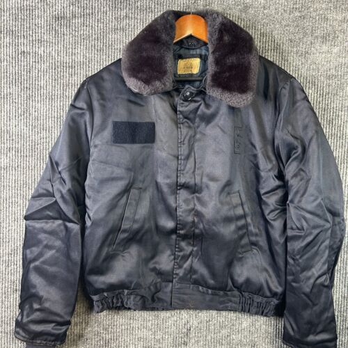 Vintage Police Security Jacket Mens 42 Regular Blue Cold Weather Type CWU 46/P