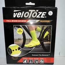 VELOTOZE LARGE ROAD SILICONE TALL CYCLING SHOE COVER