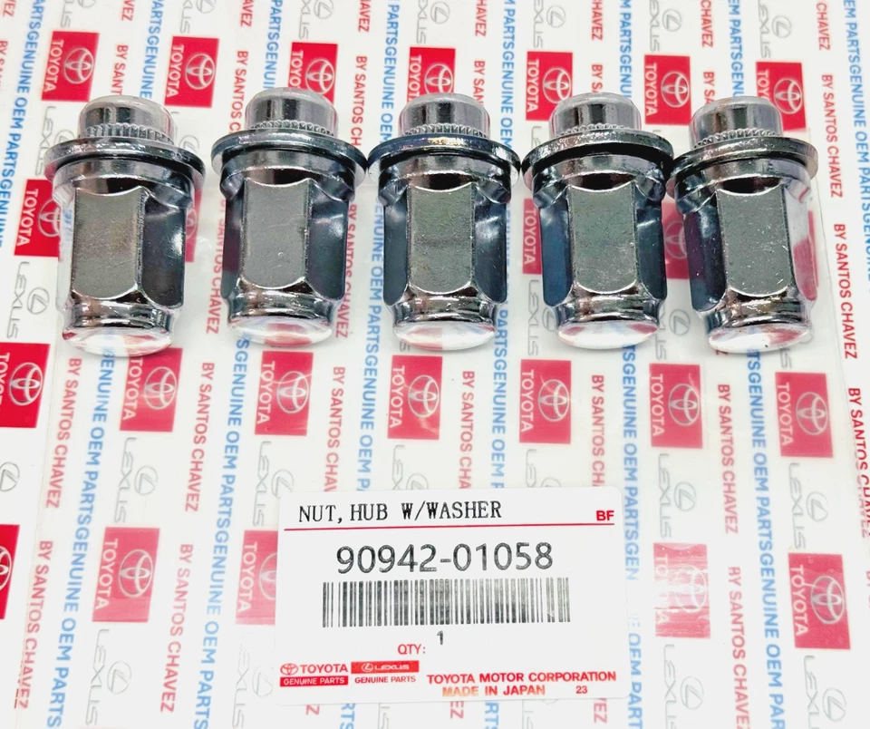 Tuerca de rueda Lexus 1993-2023 (LUG) PIEZA ORIGINAL OEM 90942-01058 (JUEGO DE 5) Foto 3 de 4