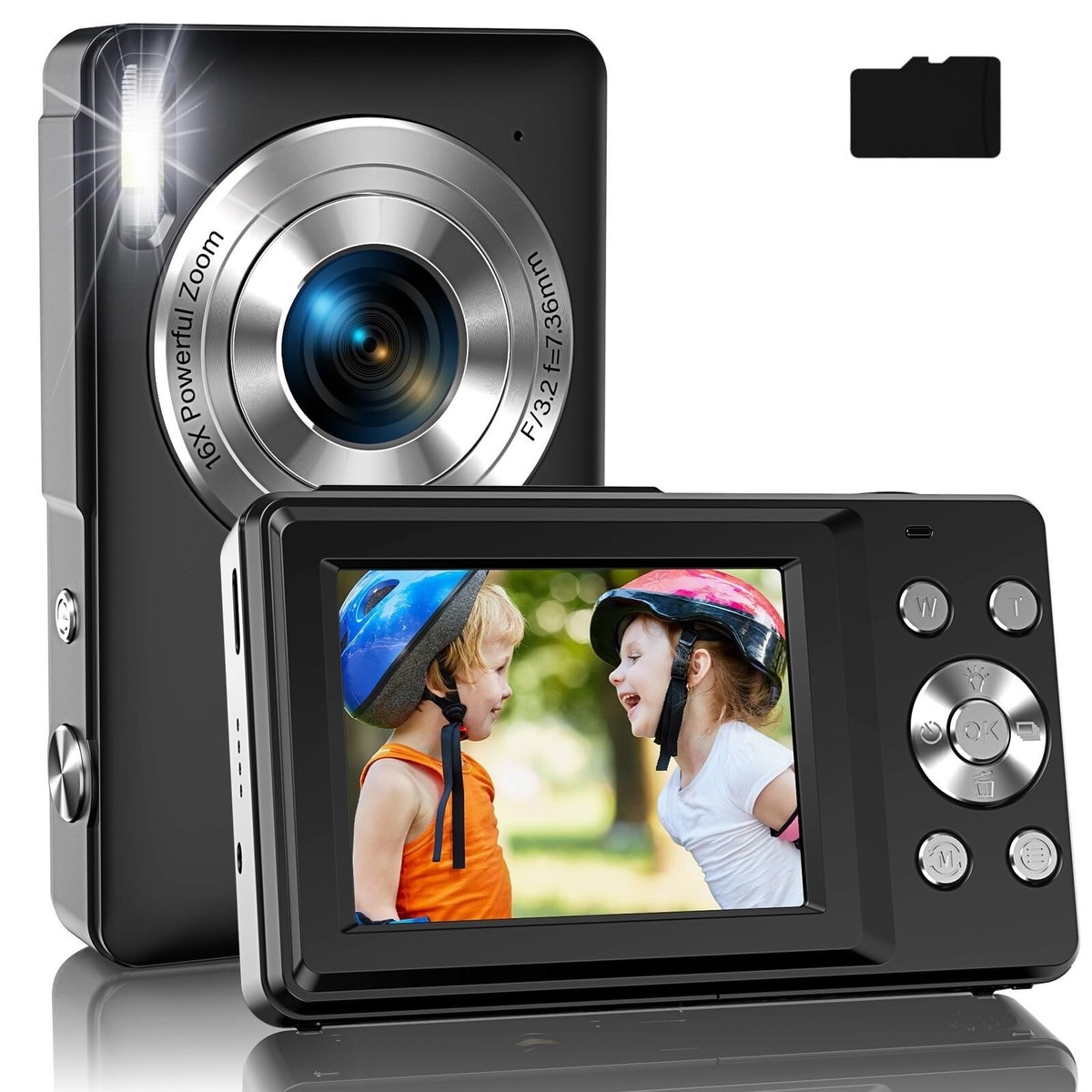 Digital Camera For Kids Autofocus 1080P 44MP With 32GB SD Card