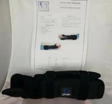 Optima Wrist Hand Support Brace Black OM-3916 size M Medium Health Rehab Support