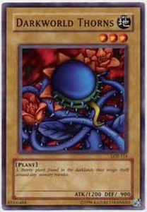 Darkworld Thorns - LOB-114 - Common - Unlimited Edition x3 - Near Mint