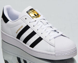 Adidas Originali Superstar per Vegani Uomo Bianco Nero Oro Lifestyle Da  Scarpe | eBay