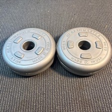 2 Vintage 2.5lb Plastic Coated Weight Plates HEALTMASTER Made in USA