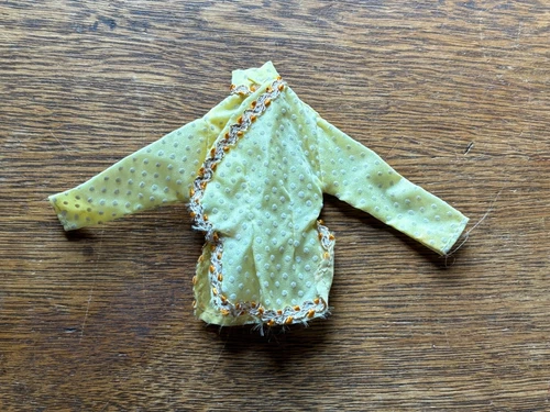 VINTAGE BARBIE KEN CLOTHING ACCESSORY METAL SNAPS FAR EAST KIMONO TOP KARATE