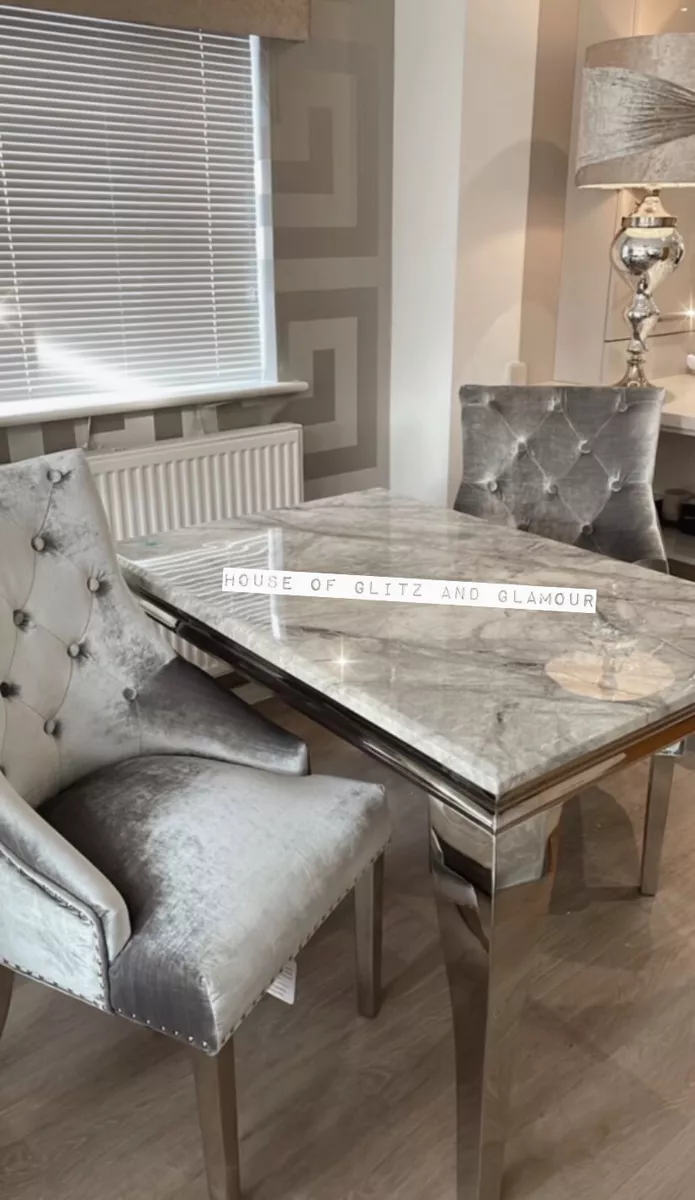 Marble dining table with wooden legs deals