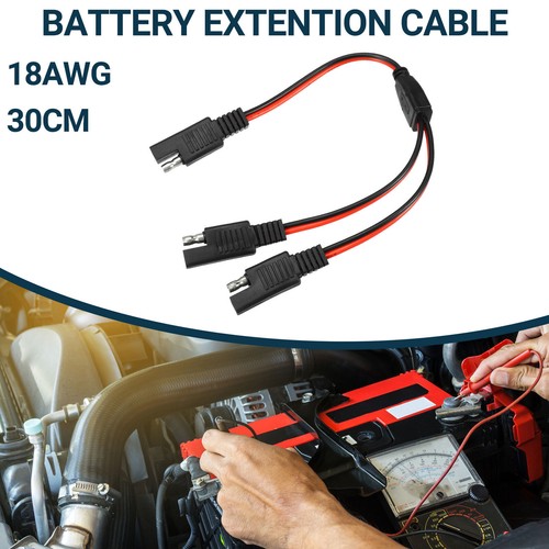 Car Motorcycle Battery SAE Quick Extension Cable Adapter 11.81ft 18 AWG 1 Pcs