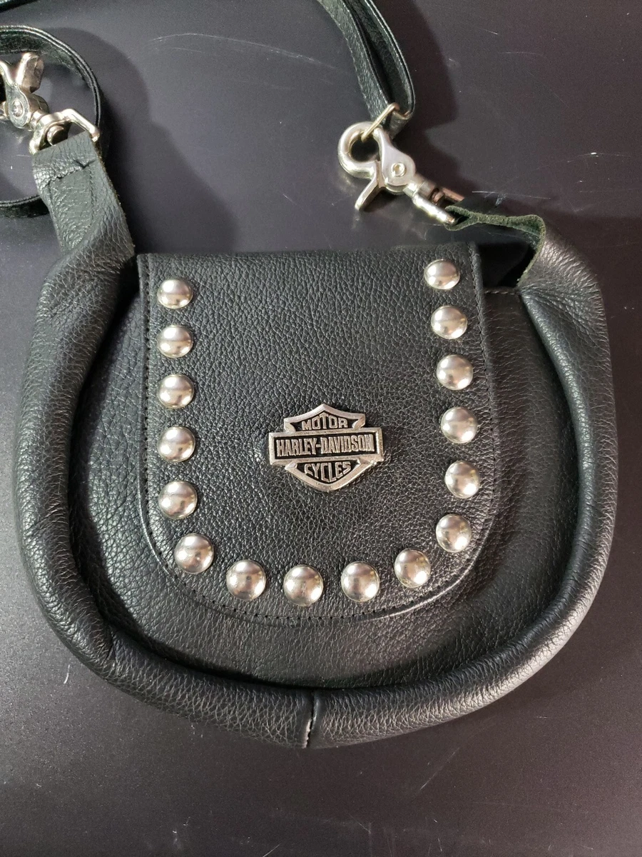 Harley davidson deals leather crossbody bag