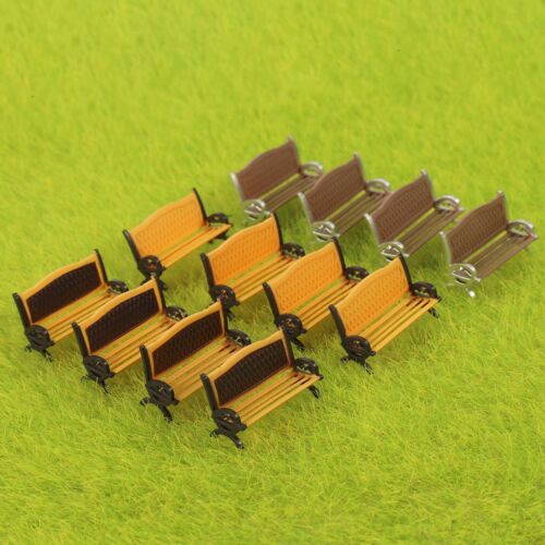 12pcs HO Scale 1:87 Model Park Benches Street Garden Station Seat Chair ZY35087 - 第 1/9 張圖片