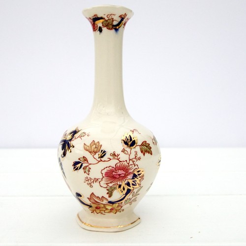 Mason's Mandalay Blue Ironstone Bud Vase