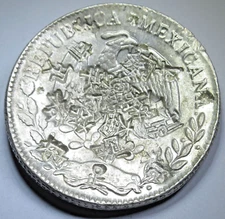 1885 Chopmarks Mexico Silver 8 Reales Cap And Ray Libertad Dollar 1800's 8R Coin