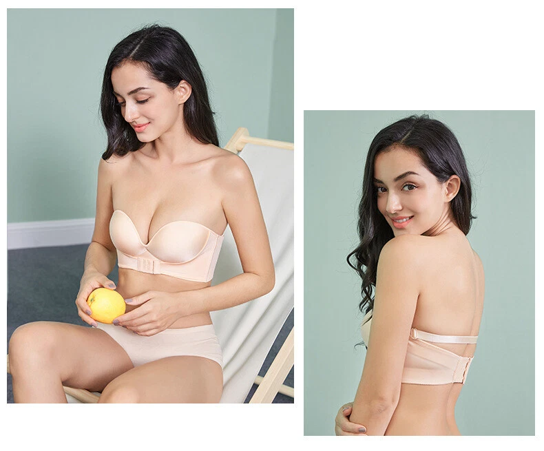 Women's Invisible Bra Super Push Up Seamless Self-Adhesive Sticky Strapless bras - Image 4 of 4