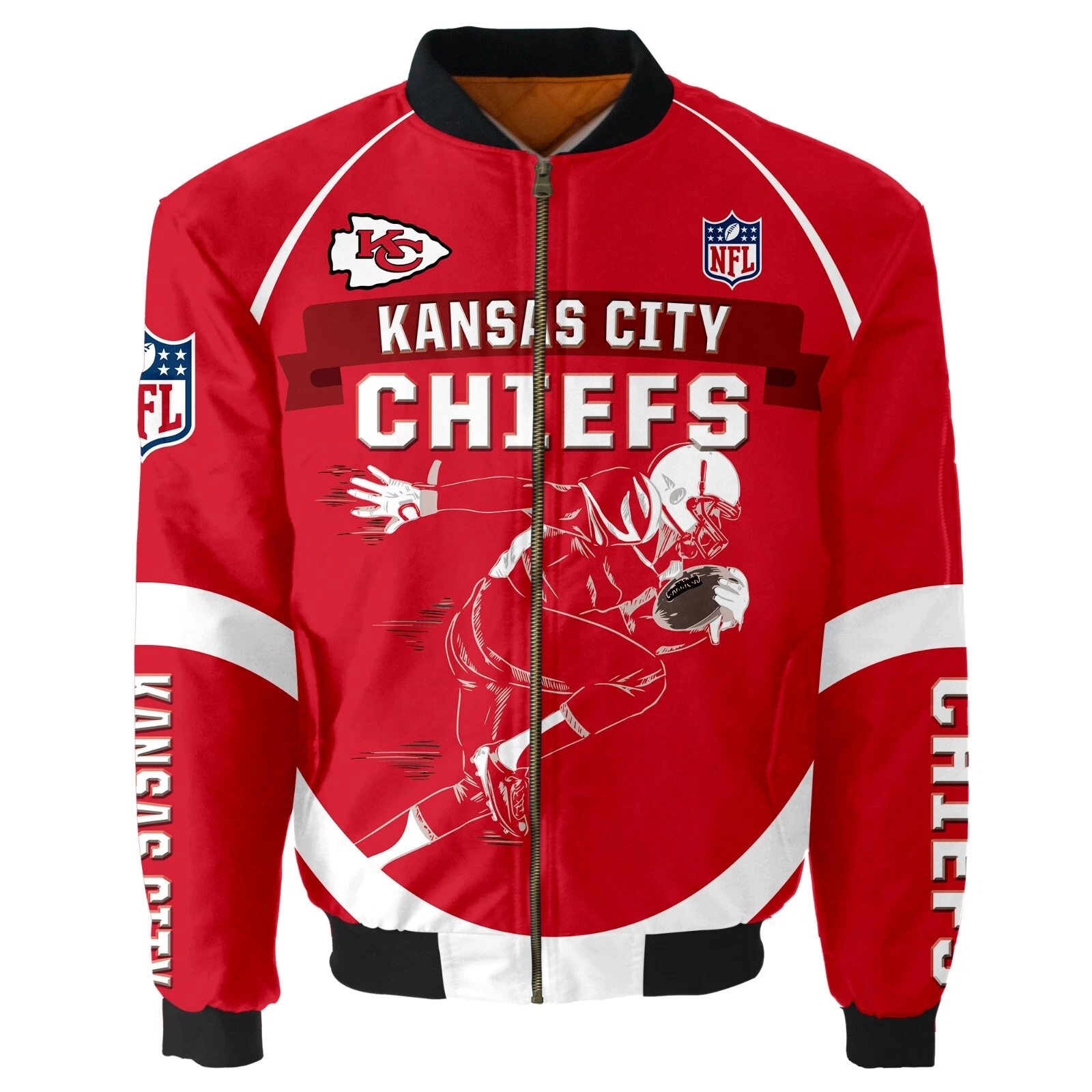 Kansas City Chiefs bomber Jacket running player Casual Jacket