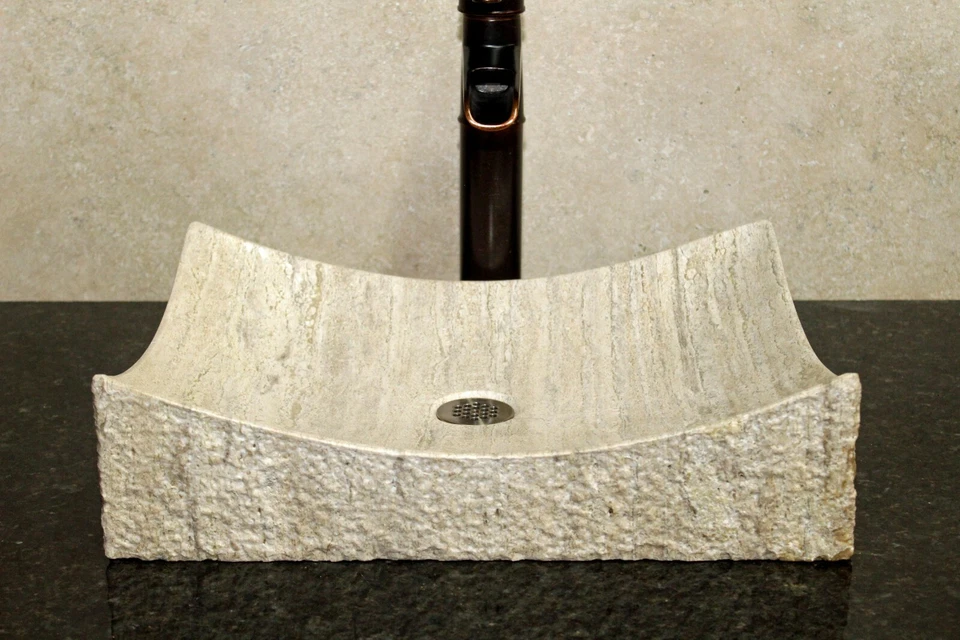 Stone sink bathroom vessel sink travertine marble sinks - Image 4 of 4