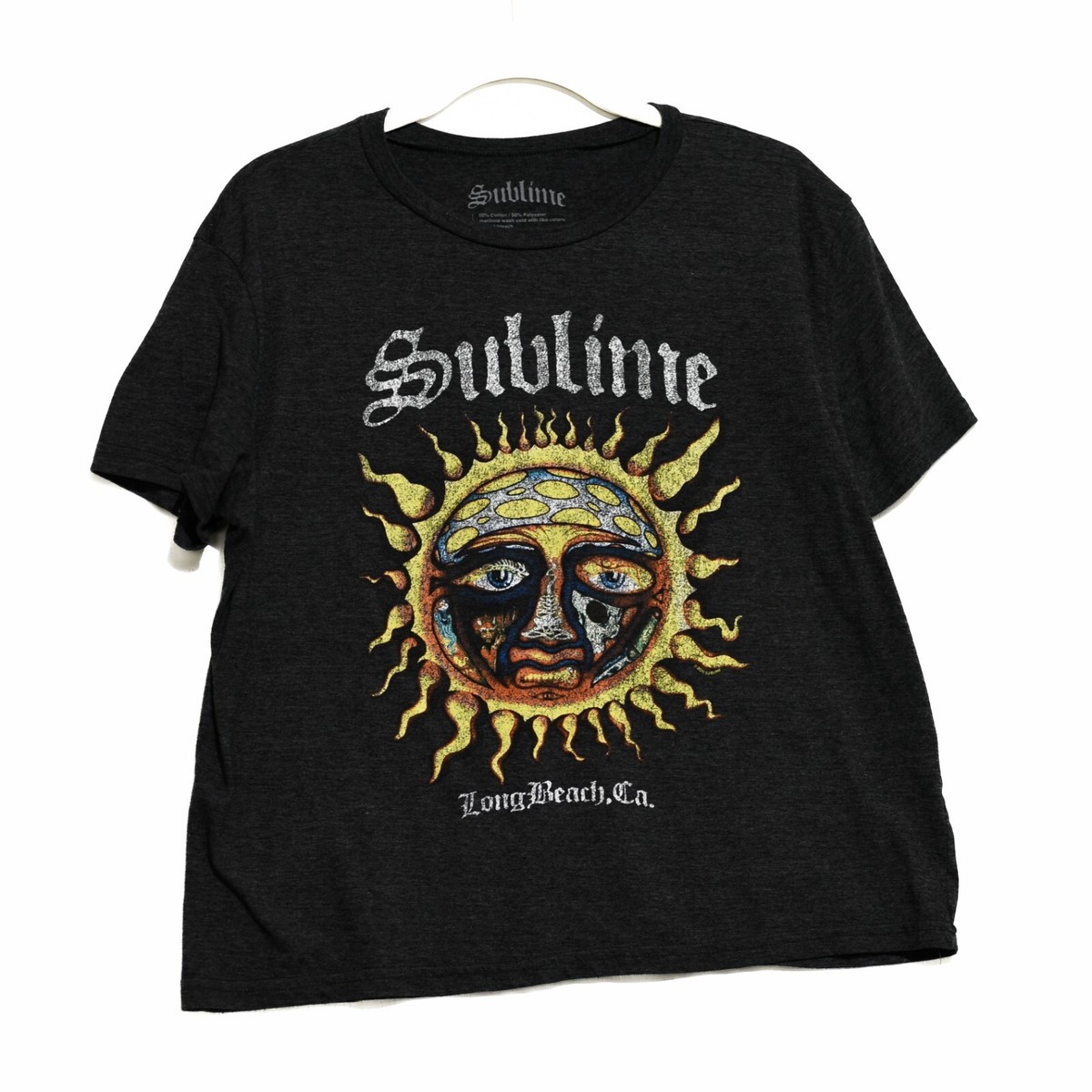Sublime Men Black T Shirt Long Beach CA Graphic Sun Logo Pullover