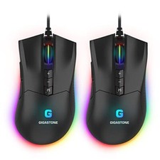 Gigastone Gaming Mouse Up to 12,000 DPI Adjustable, Wired Gaming Mouse