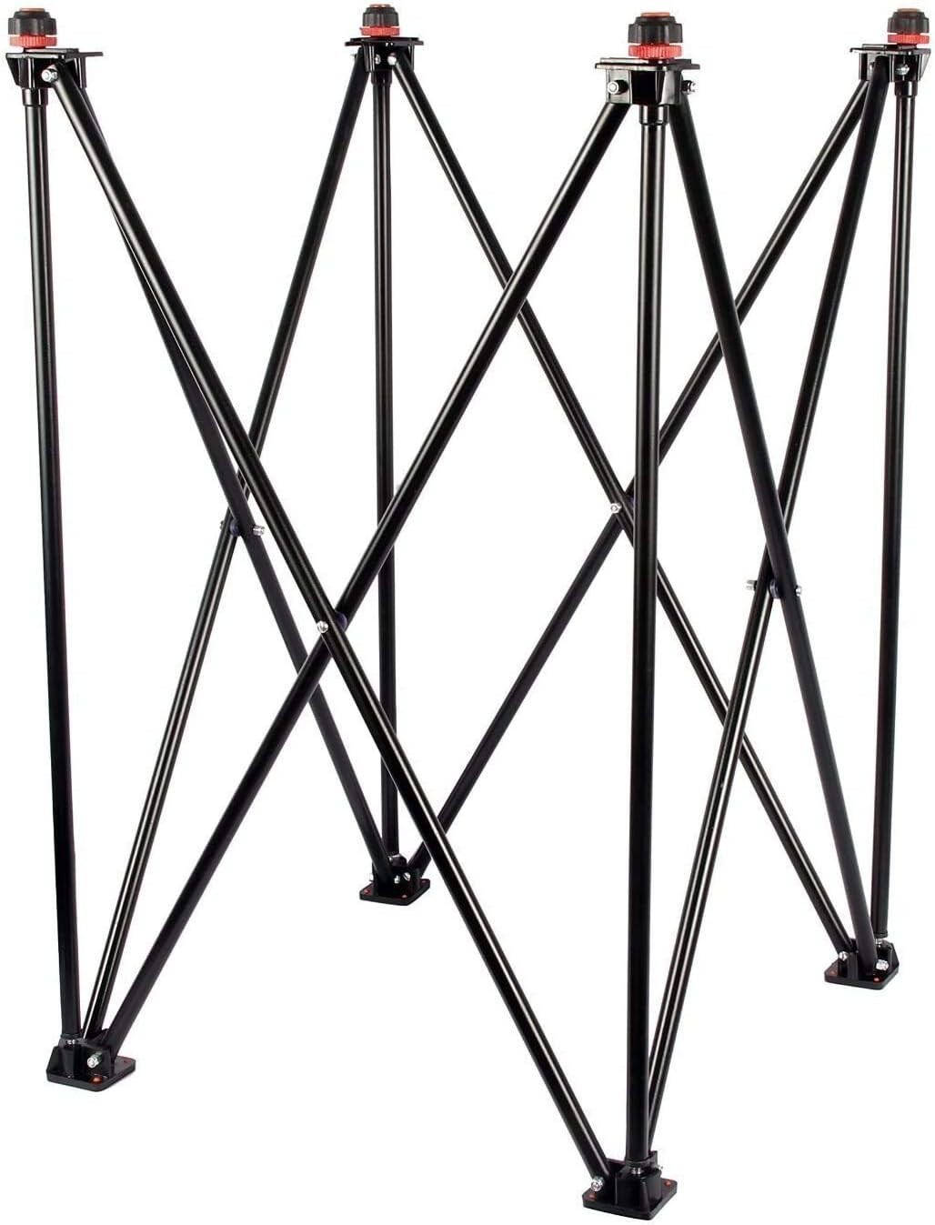 Durable Carrom Board Stand with Sturdy Wood & Metal Construction - Black Finish