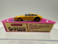 Aurora AFX G-Plus Ferrari Daytona Coupe - Yellow/Green HO Slot Car 1736