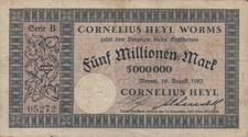 Worms - Cornelius Heyl - 5 Millionen Mark