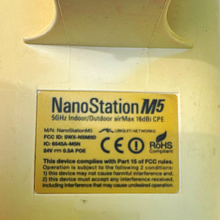 Ubiquiti Networks NanoStation M5 5GHz airMAX 150Mbps Indoor/Outdoor Bridge