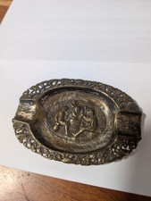 Aschenbecher Silber  oval tolle DorfGaststätte Handarbeit 19 Jahrhundert antik