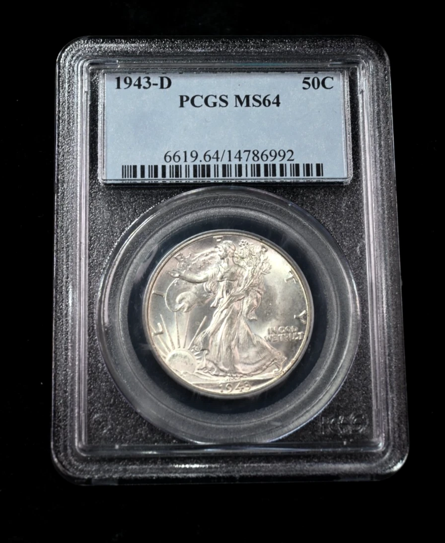 1943 Year Grade MS 64 Liberty Walking Half Dollars (1916-1947) for