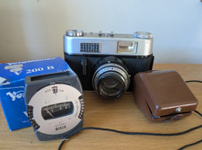 Camera items Voigtlander Vitoret D camera, Light Meter, Flashes. Films, case
