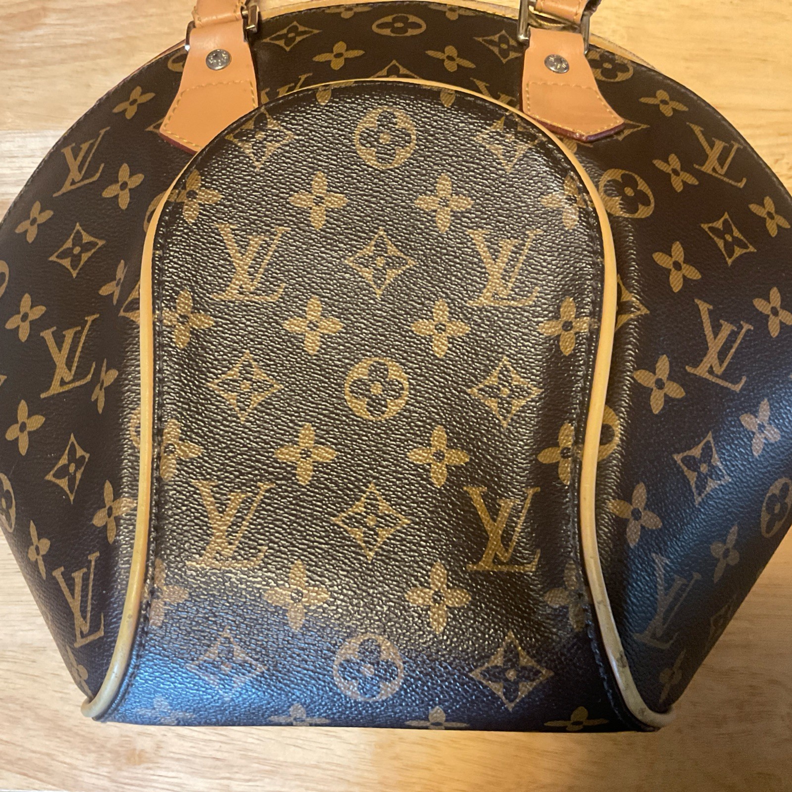 Louis Vuitton Ellipse Satchel/Top Handle Bag Small Brown Leather