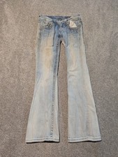 Miss Me Jeans Womens 25x30 Boot Cut Bootcut Embroidered