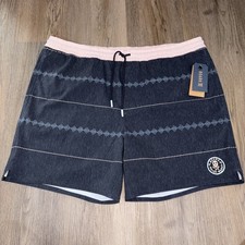 Roark Shorey 16 Horizons Elastic Waist Trunks Dark Navy Mens XL NWT RB441 66