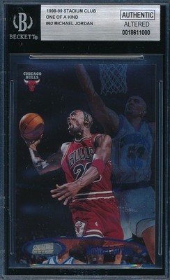MICHAEL JORDAN 1998-99 TOPPS STADIUM CLUB ONE OF A KIND /150 BGS AUTH #62!