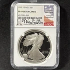 1992-S $1 American Silver Eagle Mike Castle Signed Label NGC PF 69 Low Pop