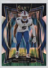 2024 Panini Select Concourse Black & Green Shock Prizm Kaiir Elam #8 2l4