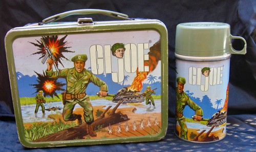 Vintage G.I. JOE Lunchbox & Thermos - 1st Action Hero (1967) C-8.0/8.5 Awesome!