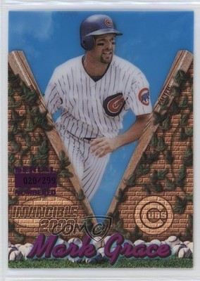 2000 Pacific Invincible Holographic Purple 20/299 Mark Grace #28 0ad