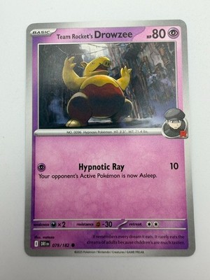 #079/182 Team Rocket's Drowzee Normal Common Pokémon Destined Rivals English NM