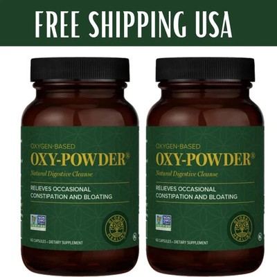 Global Healing Oxy-Powder 60 Capsules Natural Digestive Cleanse Supplement 2pack