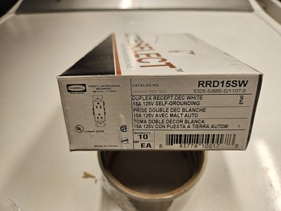 10 Hubbell Trade Select -White RRD15W '' 100 Available''