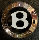 BENTLEY ORIGINAL WHEEL CENTRE HUB CAP BADGE B LOGO BLACK CHROME
