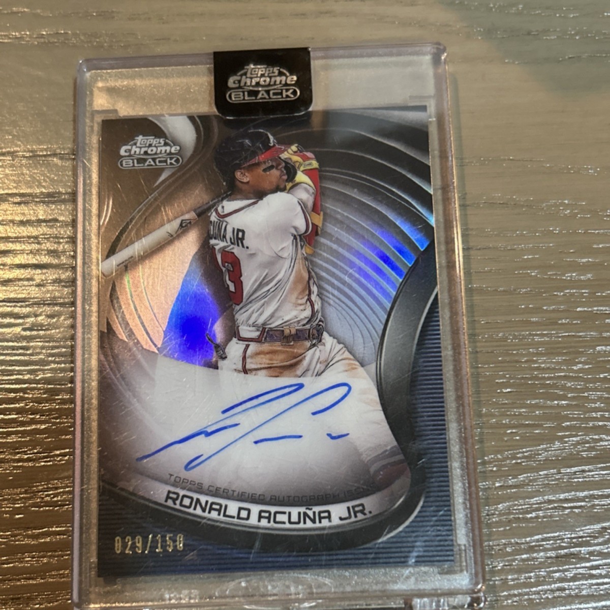 2022 Topps Chrome Black Ronald Acuna Jr. Autograph Atlanta Braves 