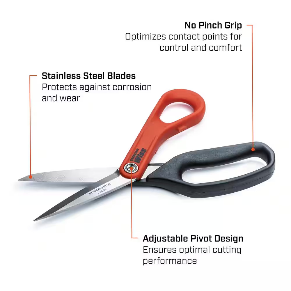 Wiss 8-1/2 In. Stainless Steel All-Purpose Tradesman Scissors