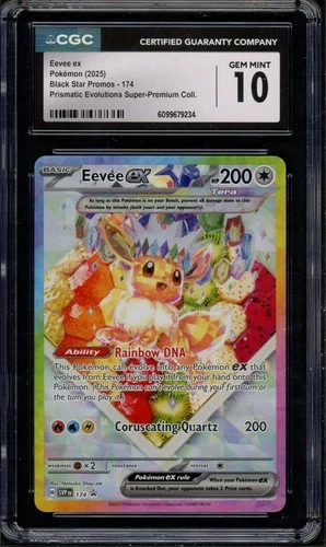Pokemon CGC 10 Gem Mint SV Promo Full Art Eevee EX SVP174