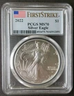2022 $1 American Silver Eagle Dollar PCGS MS70