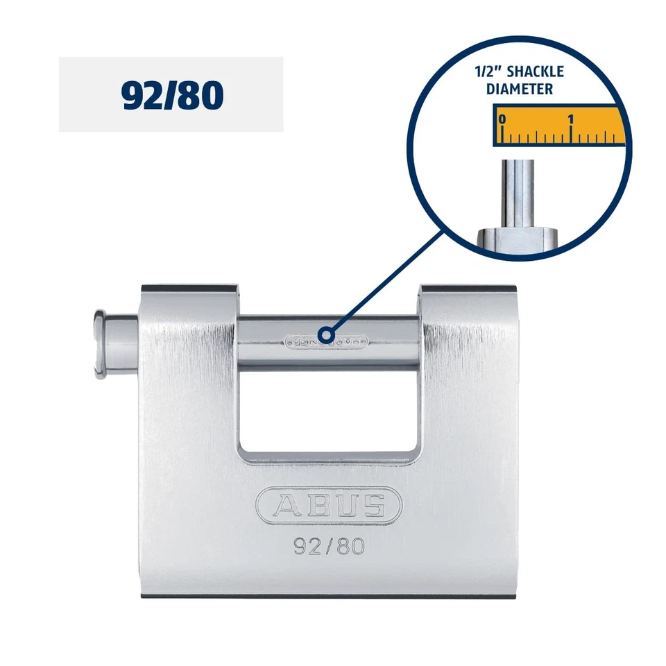 Brass Monoblock Padlock 3.0625 Inch High Security All Weather Resistant Lock - Image 2 of 4
