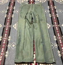 US Army OG-107 Type 1 Military Green Pants Men’s Sz 28x30 1960 M4