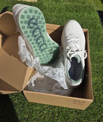 ECCO M Casual Golf Shoes - White, Size 12-12.5