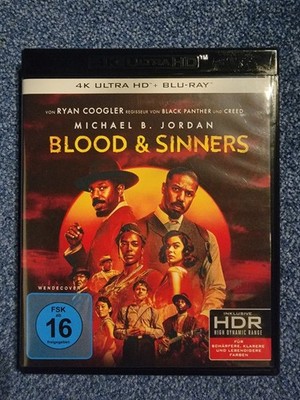 BLOOD & SINNERS 4k UHD Blu-Ray deutsch Dolby Atmos TrueHD Coogler WIE NEU !