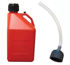 BRAND NEW RCI RED 5 GALLON SQUARE CONTAINER & FUEL JUG CAP W/HOSE