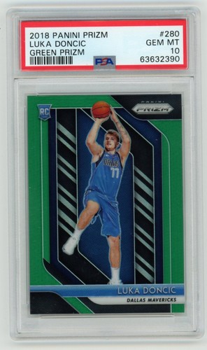 PSA 10 2018-19 Panini Prizm Luka Doncic #280 GREEN RC